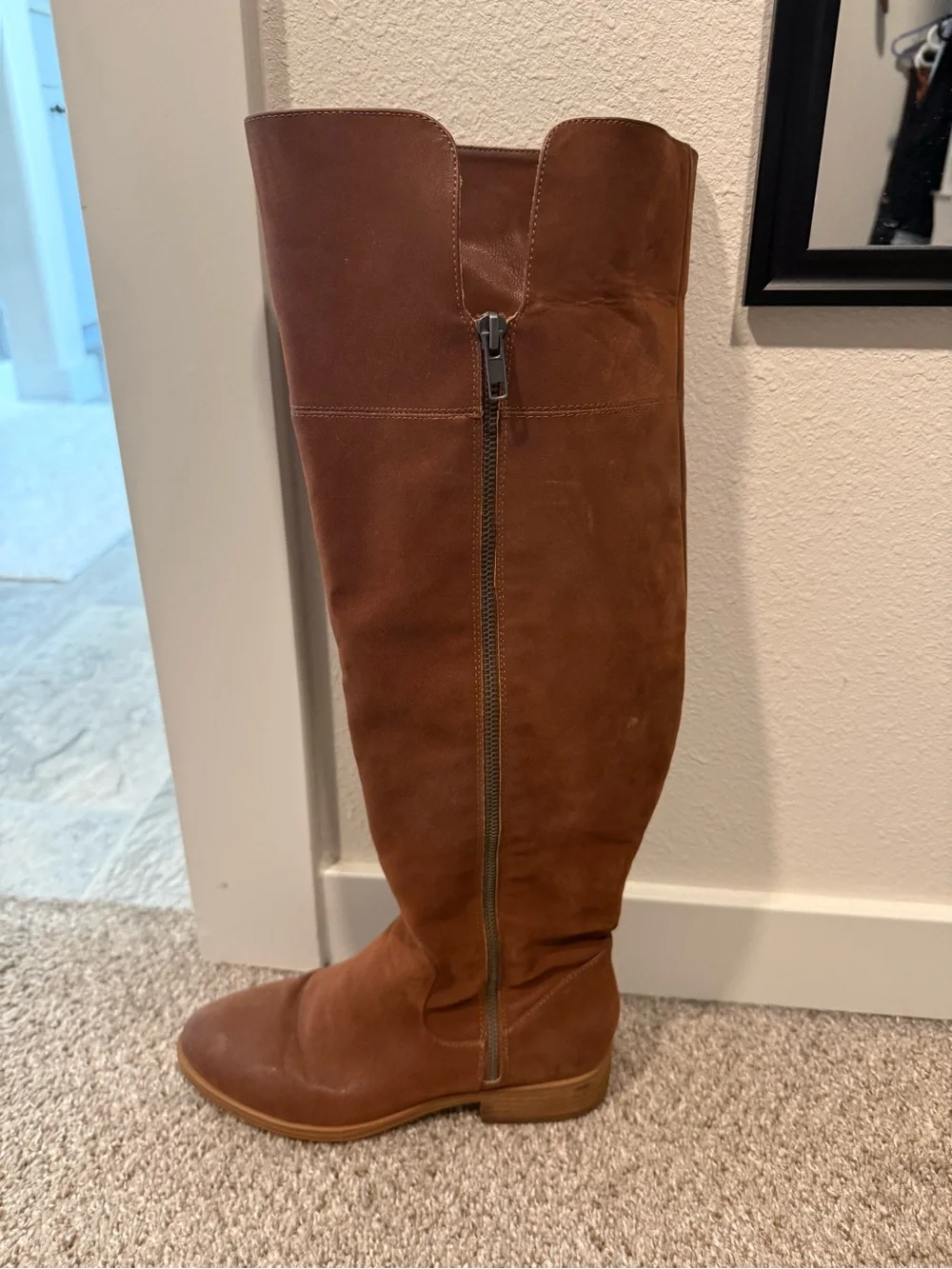 Women's Mia Brand Tall Brown Suede Riding Boot